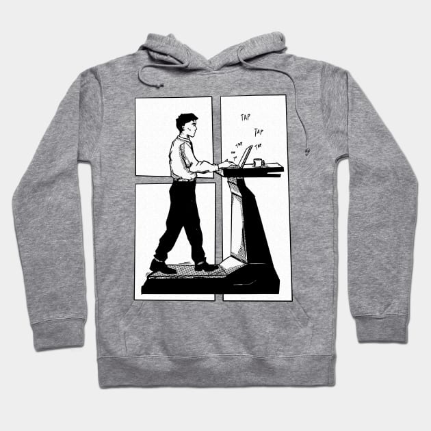 Business Man On A Walking Hoodie by LindenDesigns